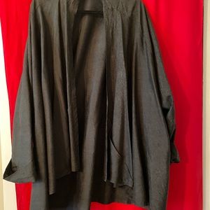 Planet plus size silk kimono jacket